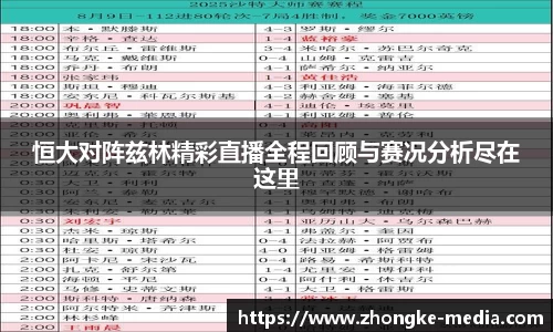 恒大对阵兹林精彩直播全程回顾与赛况分析尽在这里